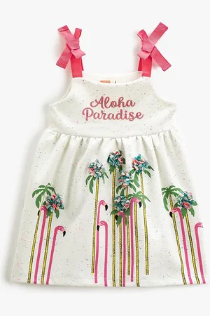 Koton Girls Tropical Printed A-Line Dress