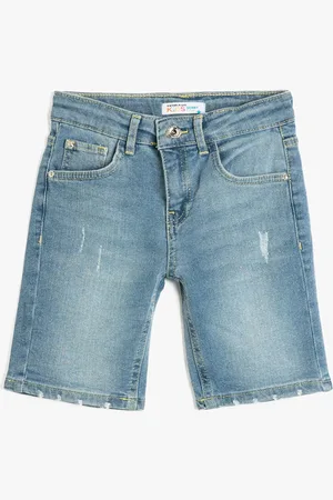 Koton Boys Mid Rise Regular Fit Denim Shorts