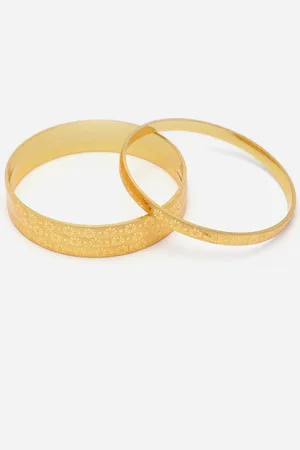 Anouk Set Of 2 Gold-Plated Textured Bangles