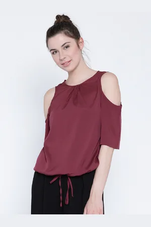 Sera Women Burgundy Solid Top