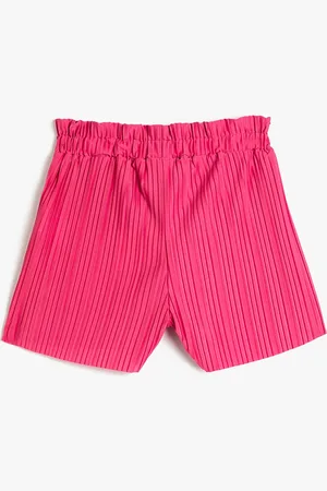 Koton Girls Mid Rise Self Design Shorts