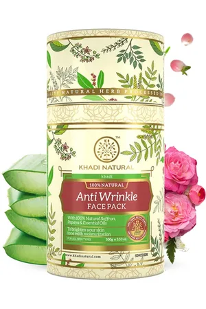 Khadi Natural Anti-Wrinkle Face Pack with Saffron & Papaya - 100g