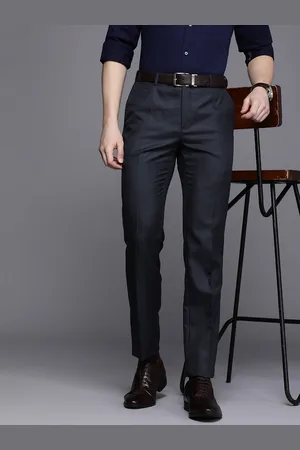 Buy Raymond Black Regular Fit Trousers for Men Online  Tata CLiQ