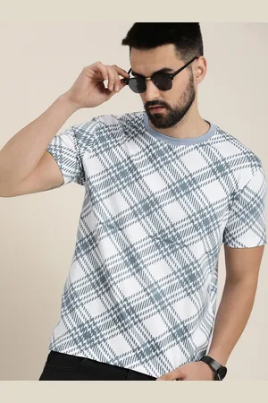 Moda Rapido Pure Cotton Geometric Printed Polo Collar Casual T-shirt