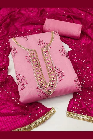 MANVAA Floral Printed Pure Cotton Unstitched Dress Material
