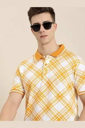 Moda Rapido Geometric Printed Polo Collar Pure Cotton T-shirt