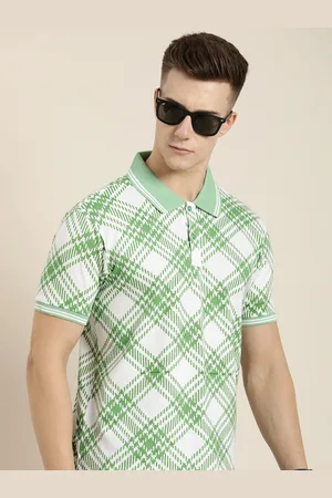 Moda Rapido Geometric Printed Polo Collar Pure Cotton T-shirt