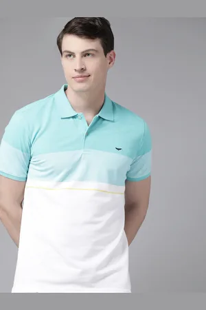 Park Avenue Colourblocked Polo Collar Slim Fit T-shirt