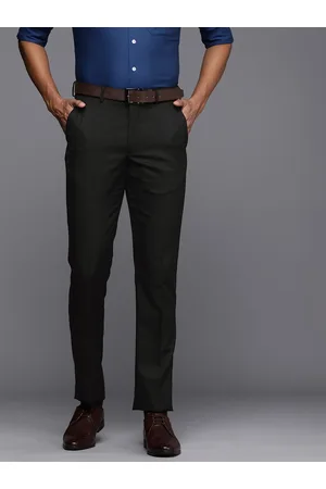 Buy VISHAL MEGA MART BLACKTIE Men Solid Black Formal Trousers at Amazonin