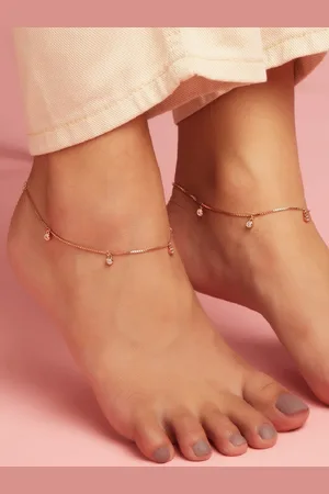 Zavya Women Pack Of 2 925 Sterling Silver Anklet