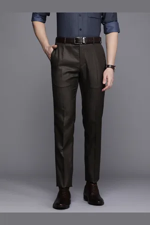 Buy Raymond Black Slim Fit Mid Rise Solid Trousers for Men Online  Tata  CLiQ