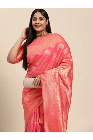Sztori Woven Design Ethnic Motifs Zari Banarasi Saree