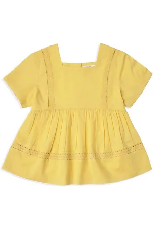 Marks & Spencer Girls Square Neck Gathered Fit & Flare Mini Dress