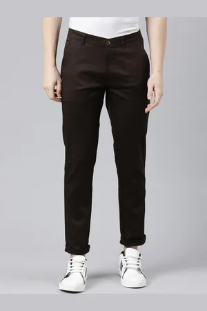 CINOCCI Men Mid-Rise Slim Fit Cotton Trousers
