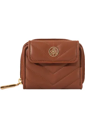 Eske Women Quilted Leather Three Fold Wallet