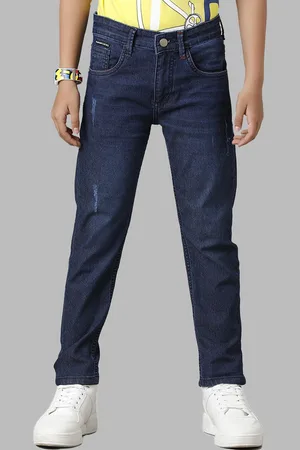 UNDER FOURTEEN ONLY Boys Slim Fit Low Distress Light Fade Jeans