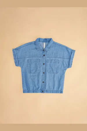 Pantaloons Girls Extended Sleeves Cotton Shirt Style Top