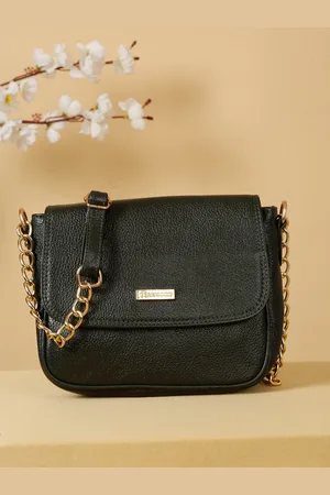 Teakwood Leathers Textured Leather Structured Sling Bag