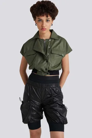 Muvazo Women Slim Fit High-Rise Cotton Sports Shorts