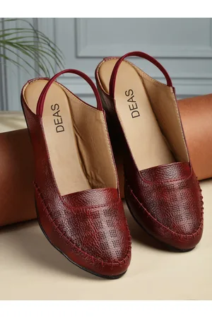 DEAS Textured Leather Slingback Mules With Backstrap