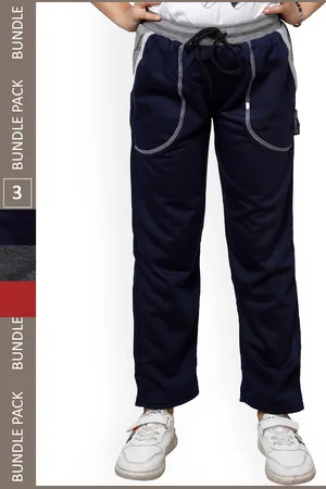 IndiWeaves Girls Pack Of 3 Mid-Rise Track Pants
