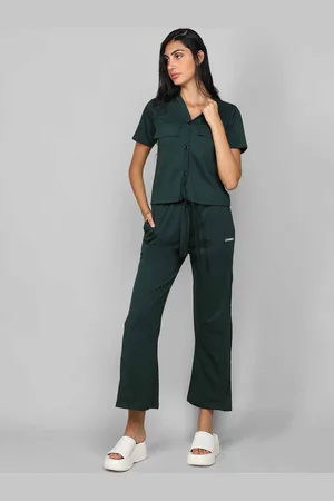 CHKOKKO V-Neck Shirt With Trousers Co-Ords