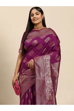 Sztori Woven Design Ethnic Motifs Zari Banarasi Saree