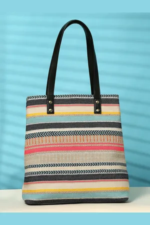 Sangria Self Design Shoppers Tote Bag