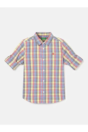 Benetton Boys Checked Cotton Casual Shirt