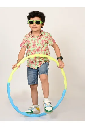 LIL DRAMA Boys Standard Floral Printed Casual Shirt
