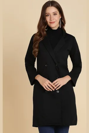 DressBerry Notched Lapel Double-Breasted Cotton Blazer