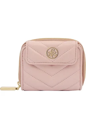 Eske Women Rose Quilted Leather Zip Around Wallet