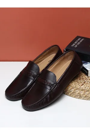 Teakwood Leathers Men Leather Padded Insole Penny Loafers