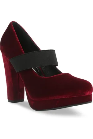 London Rag Round Toe Platform Heel Mary Janes
