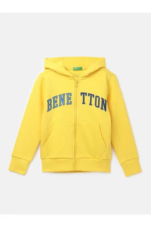 Benetton Boys Printed Front-Open Sweatshirt