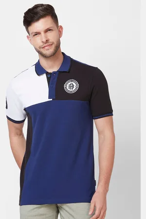 Giordano Colourblocked Polo Collar Pure Cotton Slim Fit T-shirt