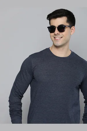 HERE&NOW Men Solid Knitted Sweatshirt