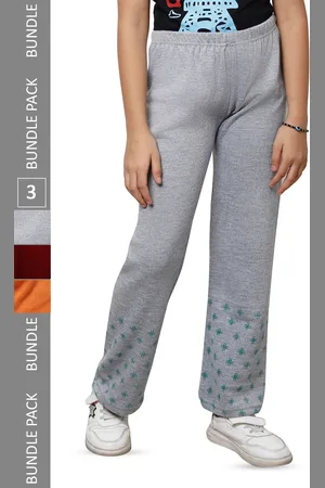 IndiWeaves Girls Pack of 3 Woollen Palazzos