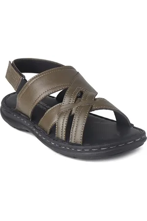 Red Chief Men Textured Leather Comfort Sandals