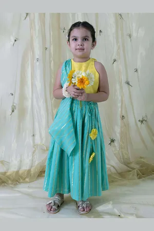 Tiber Taber Girls Embroidered Ready to Wear Lehenga & Blouse With Dupatta