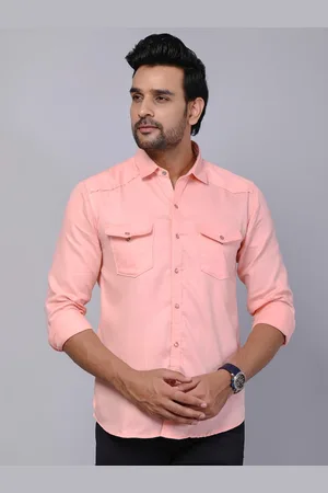 Riara Modern Spread Collar Long Sleeve Pocket Cotton Casual Shirt