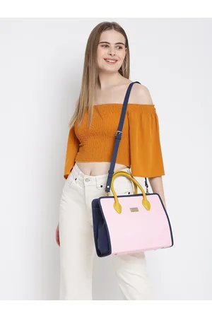 KLEIO Colourblocked Medium Handheld Bag