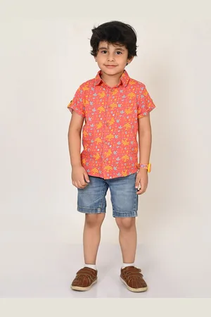 LIL DRAMA Boys Standard Conversational Printed Casual Shirt