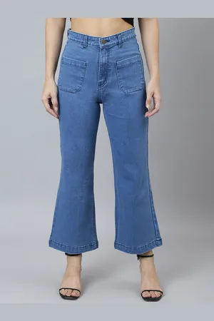 BAESD Women High-Rise Clean Look Stretchable Bootcut Jeans