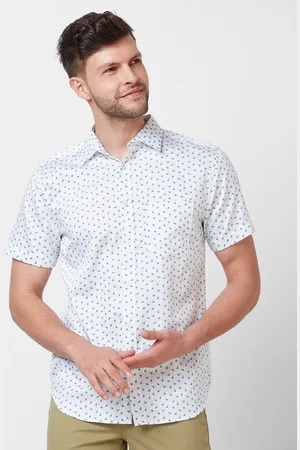 Giordano Slim Fit Opaque Printed Pure Cotton Casual Shirt