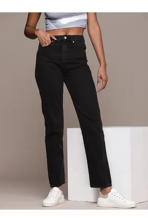 Calvin Klein Women Pure Cotton Straight Fit Light Fade Mid-Rise Jeans