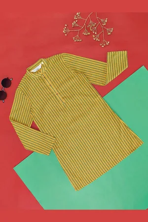 Pantaloons Boys Geometric Striped Straight Kurta