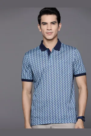 Raymond Weil Geometric Printed Polo Collar Pure Cotton T-shirt