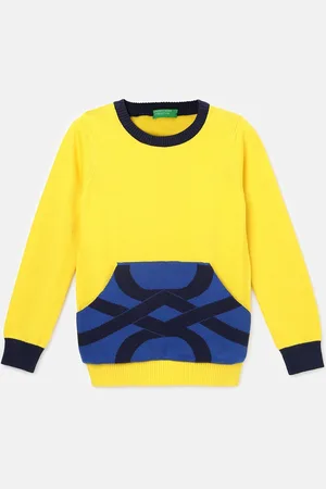 Benetton Boys Colourblocked Cotton Pullover