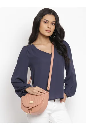 KLEIO Women Textured Half Moon Sling Bag